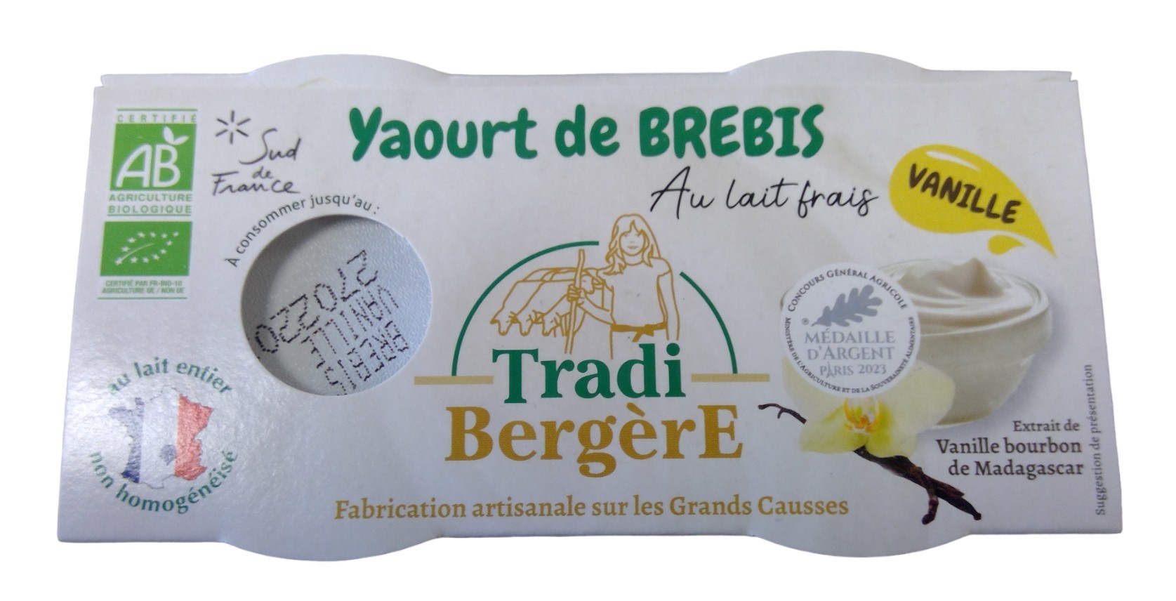 Yaourt brebis vanille du causse 2x125g – Image 2