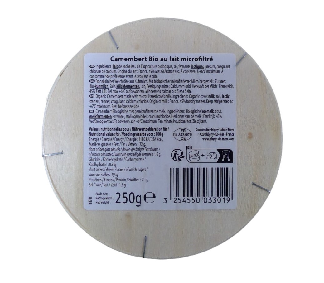 Camembert Bio d'Isigny Moulé à la Louche 250g – Image 2